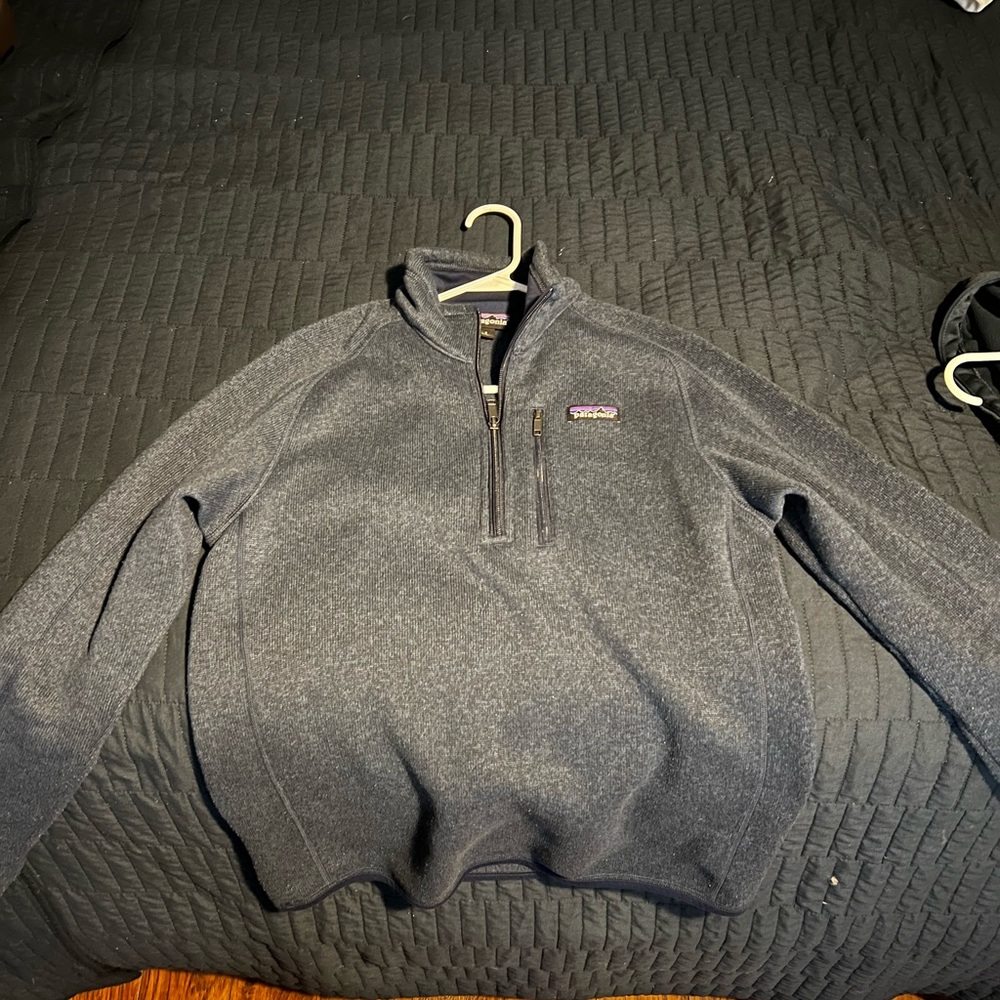 Patagonia blue sweatshirt